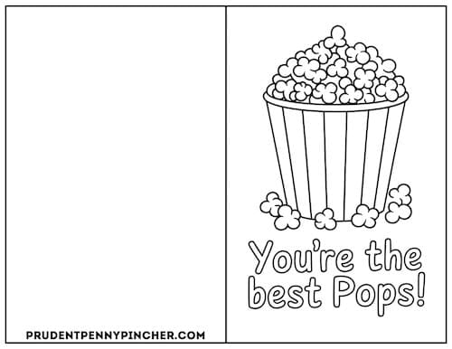 popcorn with the message "You're the best Pops!".