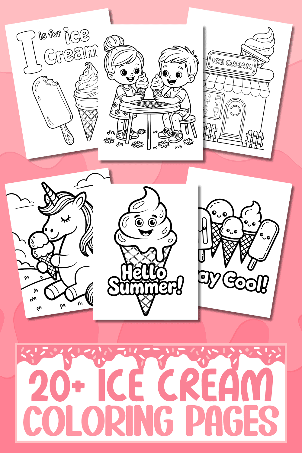 Free Printable Ice Cream Coloring Pages for Kids.